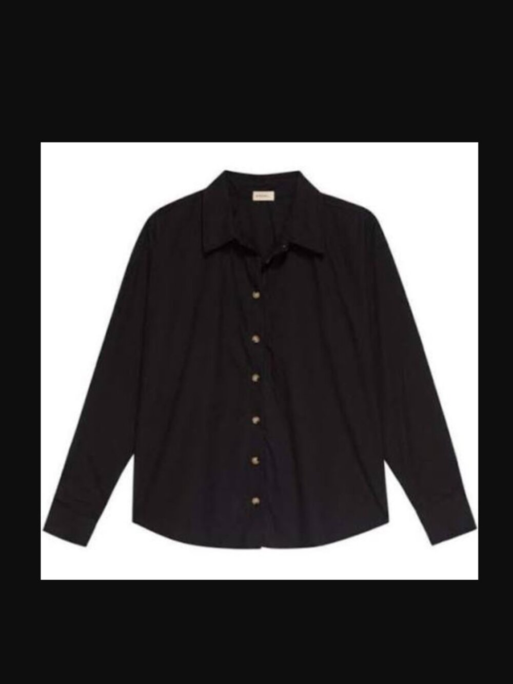 DONNI The Pop Shirt Jet Cotton Poplin XS